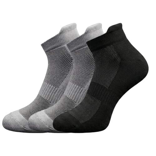 Image of BENKILS Bamboo Ankle Socks for Men & Women | Ultra-Soft, Odour-Free and Breathable | Padded Base and Anti-bacterial | 3X Softer than Cotton | Free Size Regular Socks.