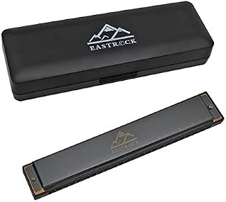 EastRock Blues Harmonica 24 Hole C Key with Case, Mouth Organ Harp, Diatonic