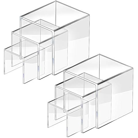 CECOLIC Clear Acrylic Display Riser Stand Set Cover