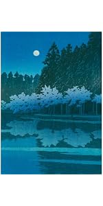 Amazon.co.jp: ROSSOGRAFICO 川瀬巴水 ポスター 土浦の朝 版画集 日本