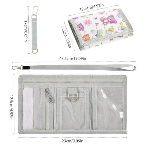 ALAZA Kids Wallets for Boys Girls Toddler Trifold Wallet Children Small Cartoon Animals with Zipper Coin Pocket3