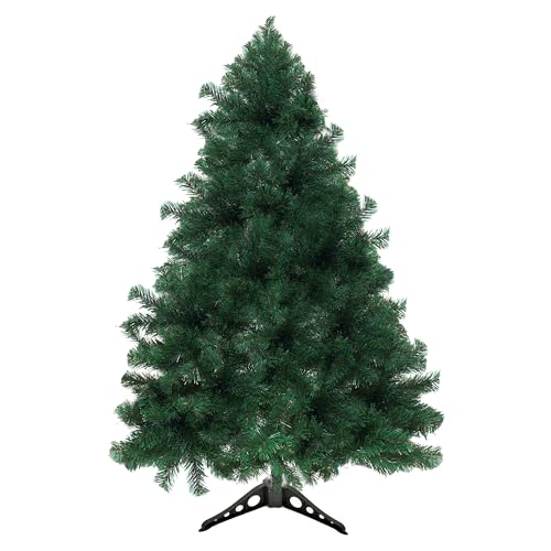 Holiday Essence 4 Foot Christmas Tree, 300 Tips Artificial Green Canadian Pine Tree, Unlit Premium Hinged 4 Ft Tall, PVC Base
