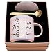 Luspan Grandma Mug Gifts - Best Gifts for Grandma - Best Grandma Ever Pink Marble Ceramic Coffee Cup 11.5oz and FREE Lid