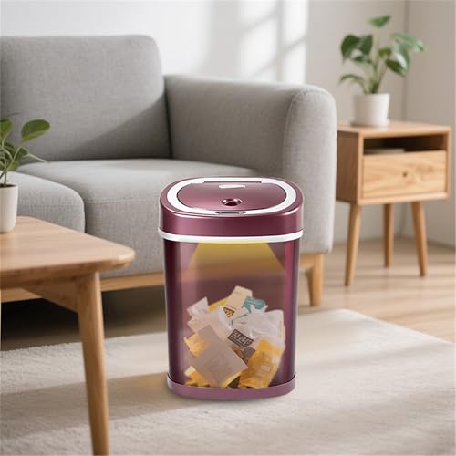 Caneca de basura rectangular acero inox 15L tacto miniatura 3