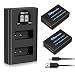 OAproda LP-E17 Battery (New Upgraded) and LCD Display Dual Micro USB Charger for Canon EOS Rebel SL2, T7i, T6i, T6s, EOS RP, M3, M5, M6, 200D, 77D, 750D, 760D, 8000D, KISS X8i Digital SLR Camera