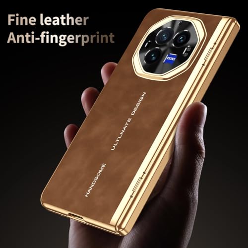 Coque Vivo X Fold 3 avec protection écran charnière coque robuste marron