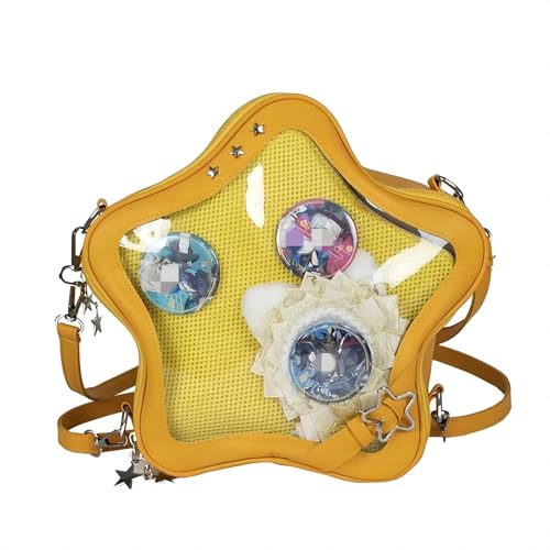 Homvik Ita Bag Estrella Mochila para Chicas y Mujeres Kawaii Bolso Bandolera con Pin Inserto para Uniforme Japonés JK Cosplay (Amarillo) Homvik Ita Bag Estrella Mochila para Chicas y Mujeres Kawaii Bolso Bandolera con Pin Inserto para Uniforme Japonés JK Cosplay (Amarillo)