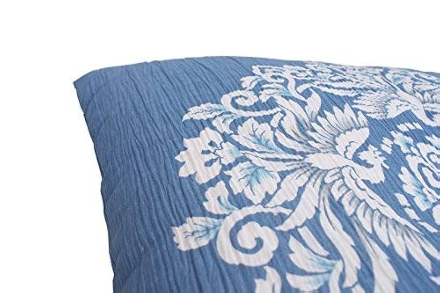 Amazon.co.jp: 秩父ちぢみ座布団 ブルー5枚組 「中わた たっぷり