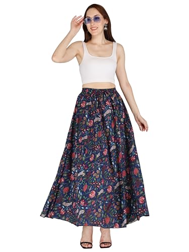 Image of Sttoffa Cotton Printed Women Wear Maxi Long Skirt 40 inch inch Full Length