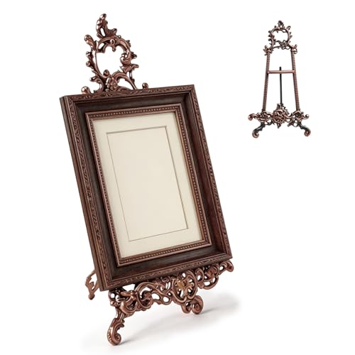 Vintage Cast Iron Recipe Book Holder & Sturdy Metal Easel for Kitchen & Decor Display, 11.42 x 5.08 inches—Perfect for displaying Books and Photo Frames