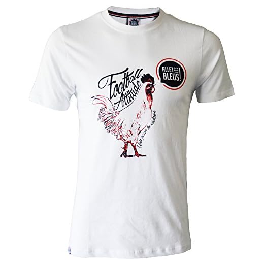 Allez Les Bleus 'Gå the Blue Shirt Frankrike' – officiell kollektion – storlek herr XXX-Large vit