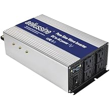 2000W Pure Sine Wave Inverter-24V DC to 110V 120V AC Power Converter with 2 AC Outlets, 24 Volt Power Inverter for Truck, Rv, Camping, Home, Emergency Power