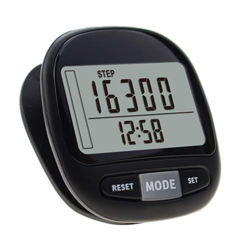 Balacoo 1 Set Seven-Day Pedometer Portable Step Counter Climbing Step Counter Pedometers for Seniors Clip on Step Counter Step Counter for Outdoor Pedometer Clip Black Electronic Component