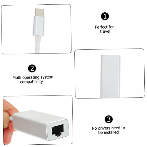 Adaptador Ethernet USB C compatible Mbps cable de red para portátil gaming y streaming 7