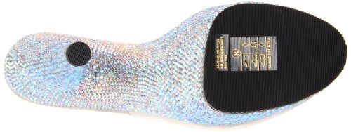Pleaser Women's Bejeweled-701Dm/C/Smcrs Platform Sandal,Clear/Silver Multi Red Satin,9 M Us #TOP3