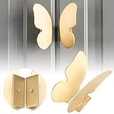 LetCart Pomos de madera con forma de mariposa para cajones,