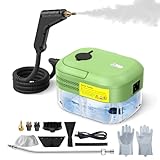 Hombasing 8-in-1 Handheld Steam Cleaner, 2200W Portable Steam Cleaner whit 1.2L Water Tank for Home Kitchen Use, High Steam Cleaner Machine for Cleaning Upholstery, Bathroom, Grout, Car Detailing