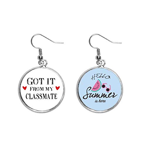 Pendientes de sandía y accesorios de graduación para lóbulo mujer