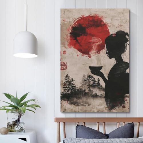 Art Ukiyo-E Geisha poster deco de qualite supérieure 60x90 cm - 5