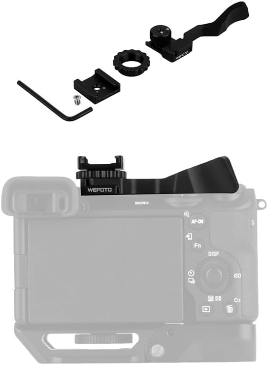A6 Series Camera Thumb Grip for Sony A6000 A6100 A6200 A6300 A6400 A6500 A6600 A6700, Hot Shoe Protector with Cold Shoe Mount, Patent Locking Design - Image 4