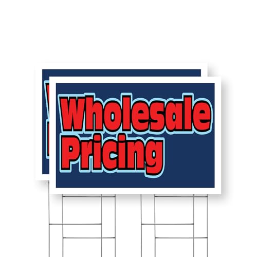 Wholesale Pricing Yard Sign 2 Pack of 24 Inch x 36 Inch Single Sided Weatherproof Heavy-Duty Plastic with Stake | Retail Discounts, Bulk Deals, Clear Promotions | Made in USA