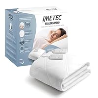 Imetec Scaldasonno Adapto Advanced Maxi Matrimoniale - Programmabile con Alexa, Connettività Wi-Fi e Controllo Vocale, 4 Programmi - 9 Temperature, Riscaldamento Rapido e Bassi Consumi, 195x165cm