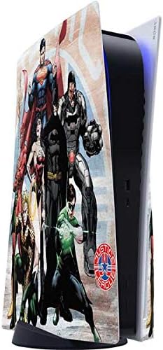 Skinit Decal Gaming Skin Compatible with PS5 Console - Officially Licensed Justice League Heroes Stance 2 Design