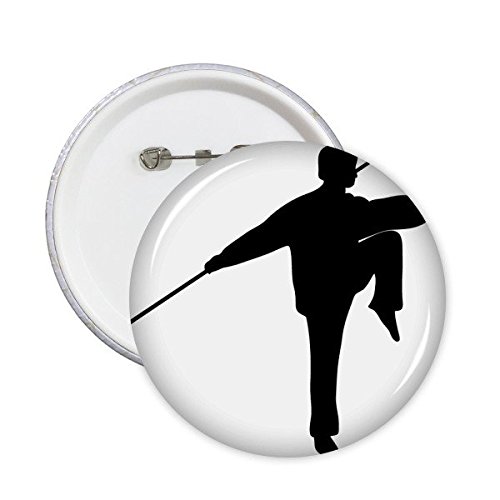 Bâton chinois art martial badge rond de 5 pièces pour décoration de vêtements