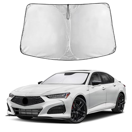 Image of EcoNour Windshield Sunshade Compatible for Acura TLX 2021-2024 2025 2026, Sun Visor for Front Windshield & Window Sun Shade Cover, UV Heat Blocker & Protector, Car Accessories