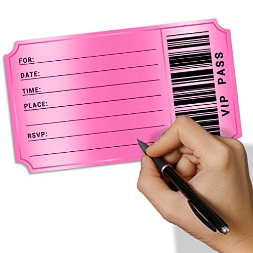 20 Double-Sided Design Birthday Party Invitations With Envelopes，Movie Vip Party Invitations, Baby Shower Party Invites Supplies Favors（Rose Red） #TOP2