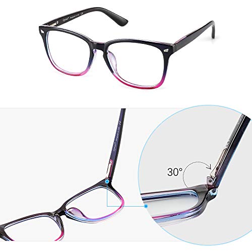 Image of Cyxus Blue Light Glasses Men Women Reduce Eye Strain UV400 Protection 8082 | Eye Protection,Classic Sqaure Frame,Ideal for Computer Screen Office Work Daily Wear