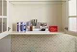 madesmart Shelf Organizer - White | CABINET COLLECTION | 3-Tier Cabinet, Pantry, or Countertop Organizer | Soft-grip Lining and Non-slip Fee | BPA-Free
