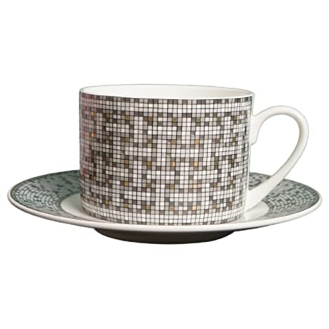 Beccalame Cappuccino Cup 8.8 Oz Ceramic Coffee Mug With Saucers, Perfect for Tespresso, Latte, Tea, Suitable for Home and Office (F1) Cover