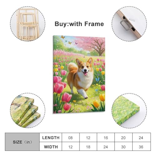 Impression sur toile Corgi premium de format 40x60cm haute definition - 2