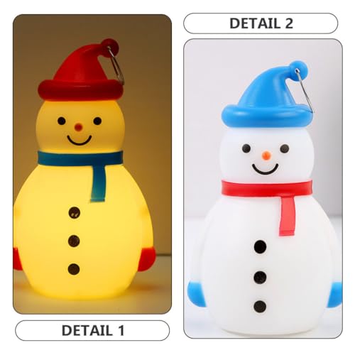 Angoily 2 Peças Luzes LED De Boneco De Neve De Natal Iluminado Boneco De Neve Lanterna De Plástico F