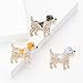 Artistic Animal Brooch Collection Featuring Dog Stylish Suit Accessories Casual Present For Fashion Enthusiasts Sparkling Dog, One Size, as described
