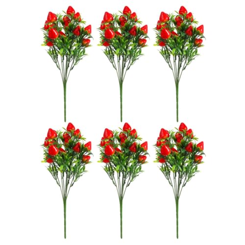 HOMSFOU �l�H�C�`�S�̑����p�t�F�C�N�t���[�c6�{�Z�b�g ���A���ȑ��Ԃ̃C�`�S�s�b�N�ƌs �t�����[�A�����W�����g��p�[�e�B�[�e�[�u���̉�