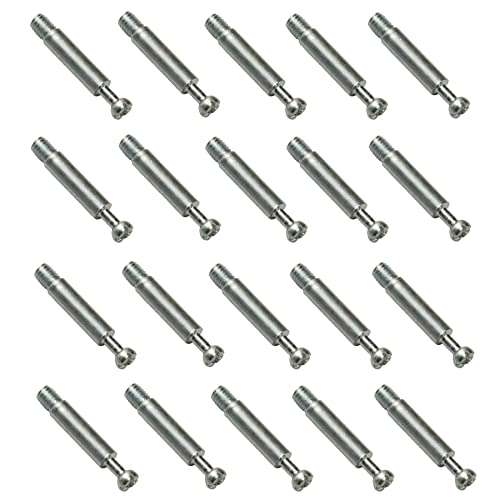 TERF® M6 X 41mm Cam Fixing Dowel Screw M6 (6mm) X 41mm Flat Pack Furniture Fixing Joint Connector Bolt for Wardrobe Drawer Closet Bed Cabinet Cupboard Professional Carpenters Use - Pack of 20