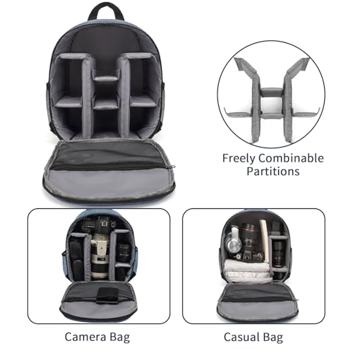 Ficha técnica Nayubo Mochila Pequeña para Cámara DSLR SLR Cámara sin Espejo Viajes al Aire Libre Senderismo Fotografía Estuche Impermeable para Cámara Unisex Compatible con Sony Canon Nikon Fuji Azul - Fernando Cortés