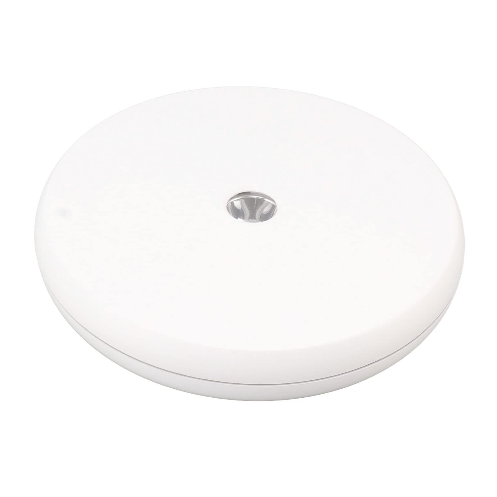 Mesa de exhibición giratoria eléctrica Luz LED 25 cm Silencio Capacidad de carga de 20 kg Soporte de exhibición de placa giratoria para joyería Cosméticos Relojes Fiestas t (Blanca)