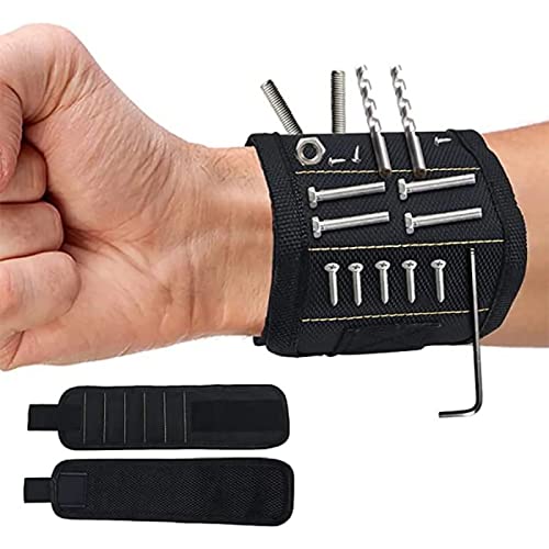 Bracelets magnétiques HYECHO, sac à outils pour bracelet magnétique, avec 15 aimants puissants pour maintenir les vis Cover