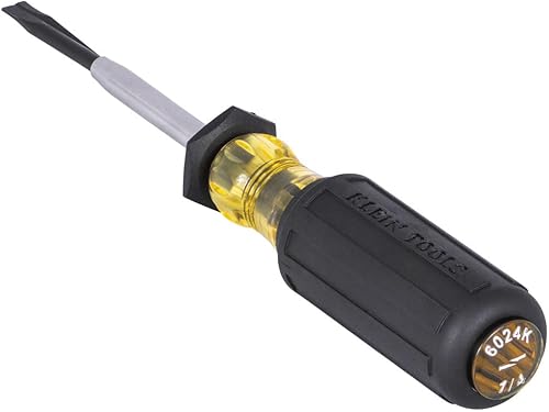 Miniatura 6 de Klein Tools 6024K Destornillador de sujeción de tornillo ranurado, destornillador de cabeza plana de hoja dividida de 14 pulgadas, acción de agarre