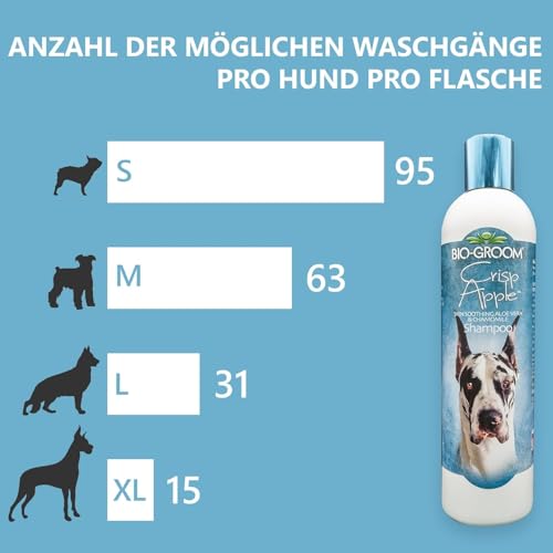 Image of Bio-Groom Crisp Apple Dog Shampoo - Natural Scent Pet Shampoo, Aloe Vera, Chamomile, Cat & Dog Bathing Supplies, Puppy Wash, Cruelty-Free, Made in USA, Quick Rinse Cat Shampoo - 12 fl oz 1-Pack