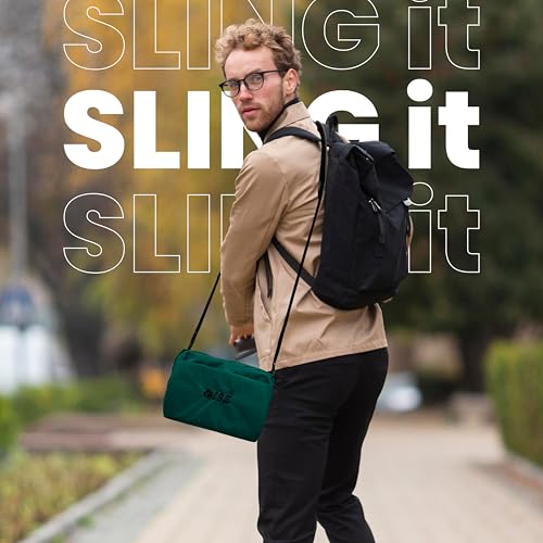 Image of I. B. H IBH Stylish Sling Bag for Men & Women CrossBody small Passport Travel side massanger one strap shoulder bag With Antitheft pocket also Waterproof Durable Adjustable