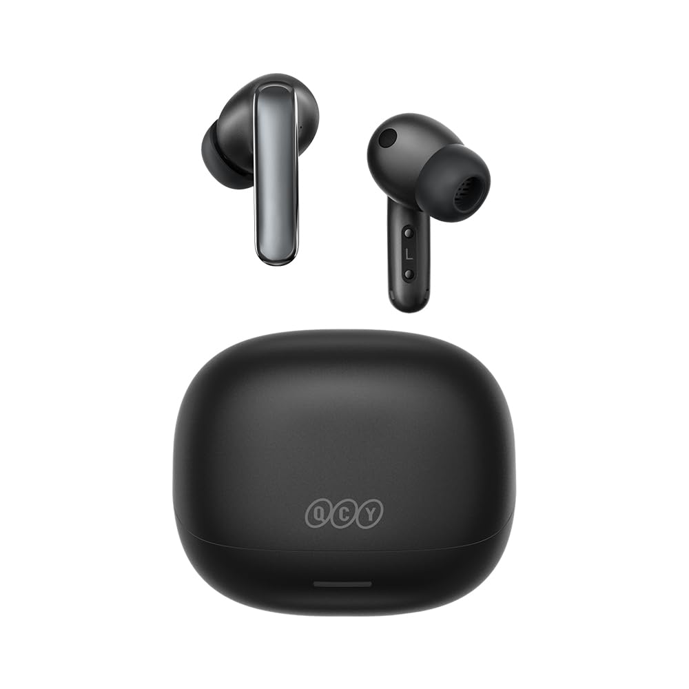 QCY Melobuds N65 Auriculares Inalámbricos Blueooth, Cancelación de Ruido Adaptativa AI, 60dB ANC Hi-Res Sonido, Audio Bluetooth 6.0 Auriculares, 8 Micrófonos ENC Clear Call Ear Buds,50 Horas,IPX5