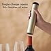 Rabbit Automatic Electric Corkscrew - Hands-Free Wine Opener with Integrated Foil Cutter, Rechargeable Cordless Electric Bottle Opener for All Cork Types - Barware Essential & Kitchen Tools