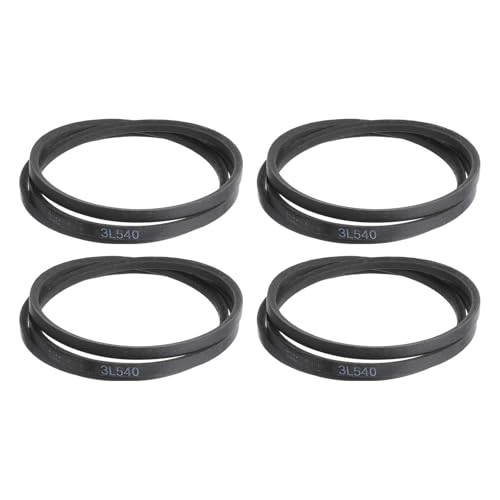 uxcell 4 Pcs 3L540 Classic Wrapped Rubber V-Belt, 54"(1372mm) Outside Circumference, 3L Profile V Belt 3/8" Width 7/32" Height
