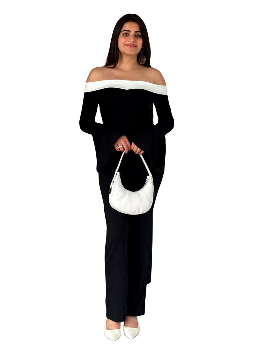 Women's Black Cotton Blend Jumpsuit Regular Long Sleeve Jumpsuit For Womens Soft & Breathable & Comfortable Outfits for Office, Casual, Festive & Party (11676)-image-44