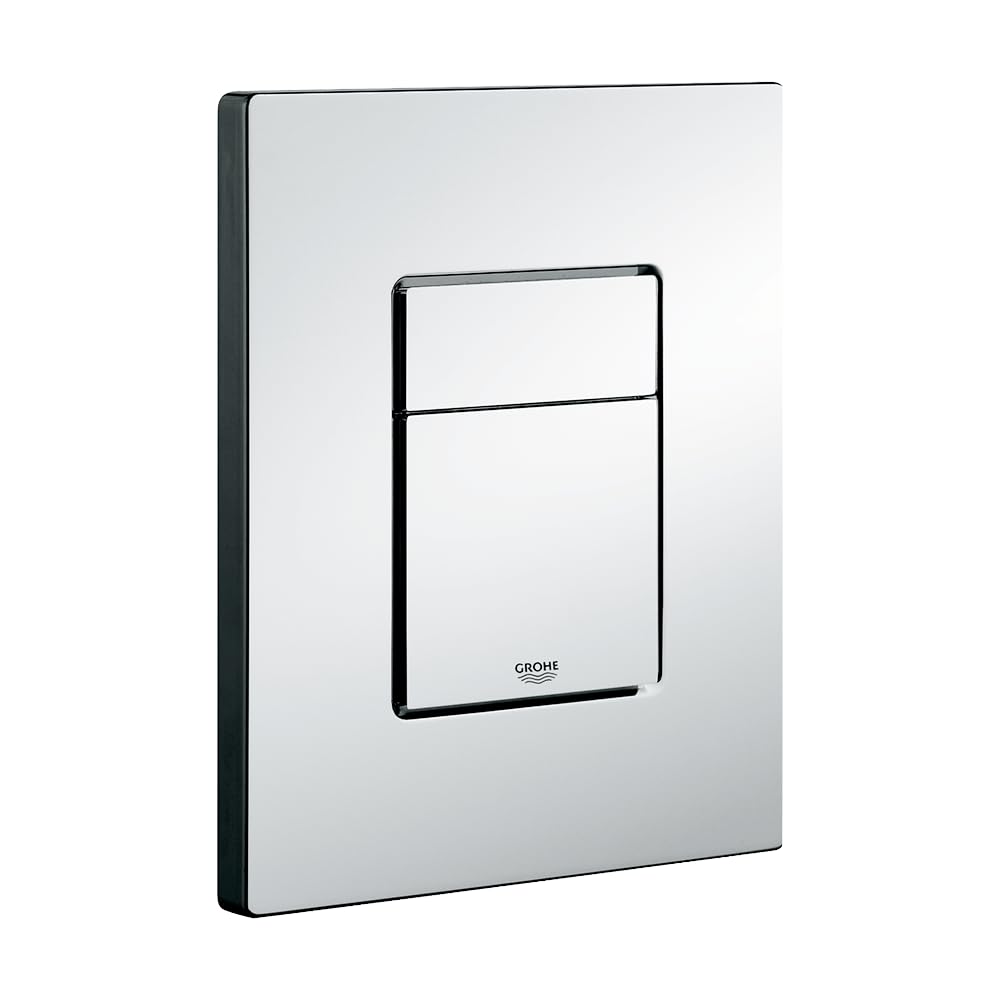 Skate Cosmopolitan Flush Plate for Concealed Gd2 Cisterns, Water-Saving, Dual Flush with Start-and-Stop Activation, Easy to Install, Chrome, 38732000