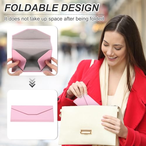 Image of PATIKIL Foldable Glasses Case, Triangle Magnetic Sunglasses Organizer Case PU Leather Hard Eyeglass Case for Women (2 Pcs)